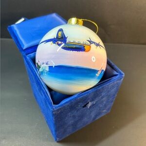 Blue Angels Fat Albert Water color Christmas Ornament By Nina Fritz